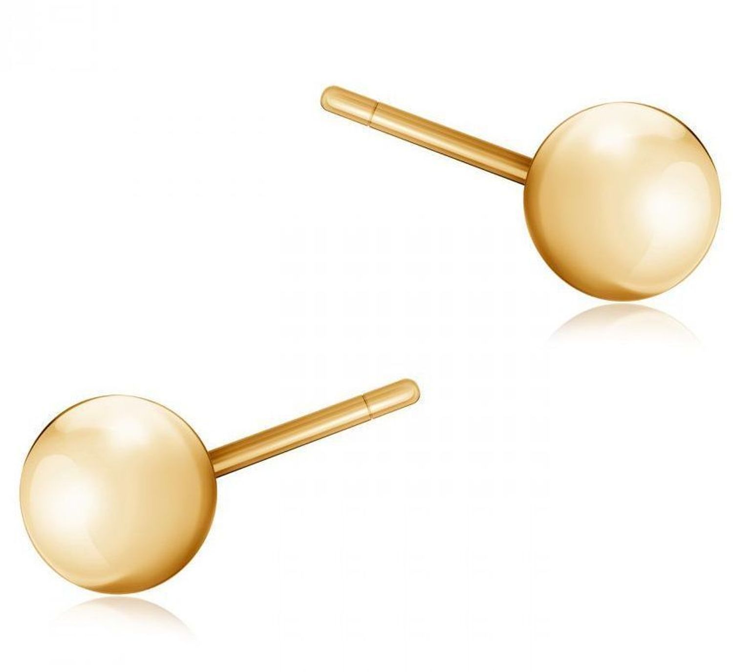 Złote kolczyki 333 „Małe kuleczki” 5 mm – klasyczne kolczyki z żółtego złota (1).jpg